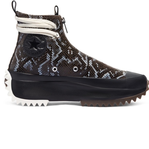 Converse sneaker Run Star Hike NU Snakeskin High Top Engine Smoke woman’s 8.5 - Picture 1 of 6
